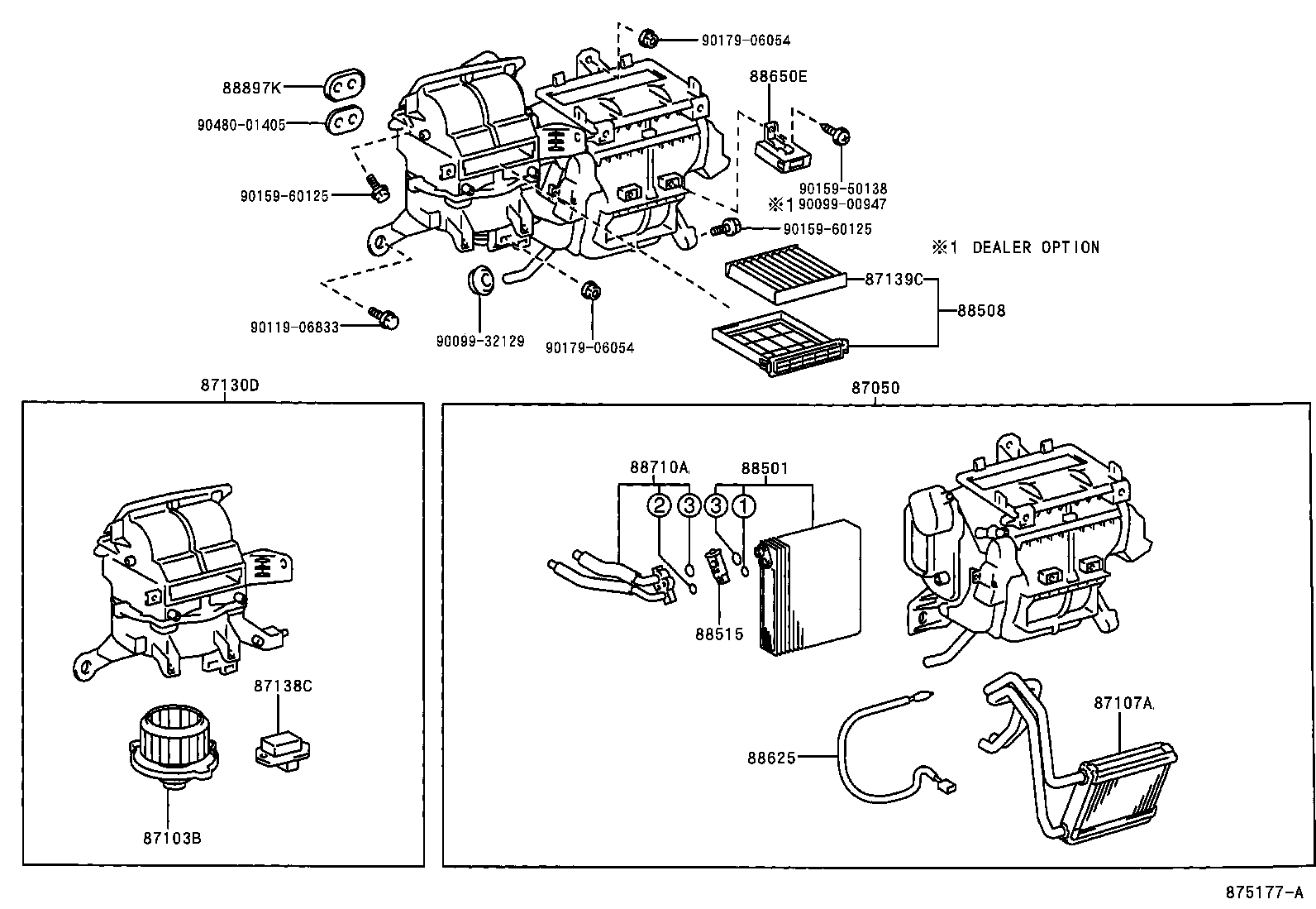  COROLLA VERSO |  HEATING AIR CONDITIONING COOLER UNIT