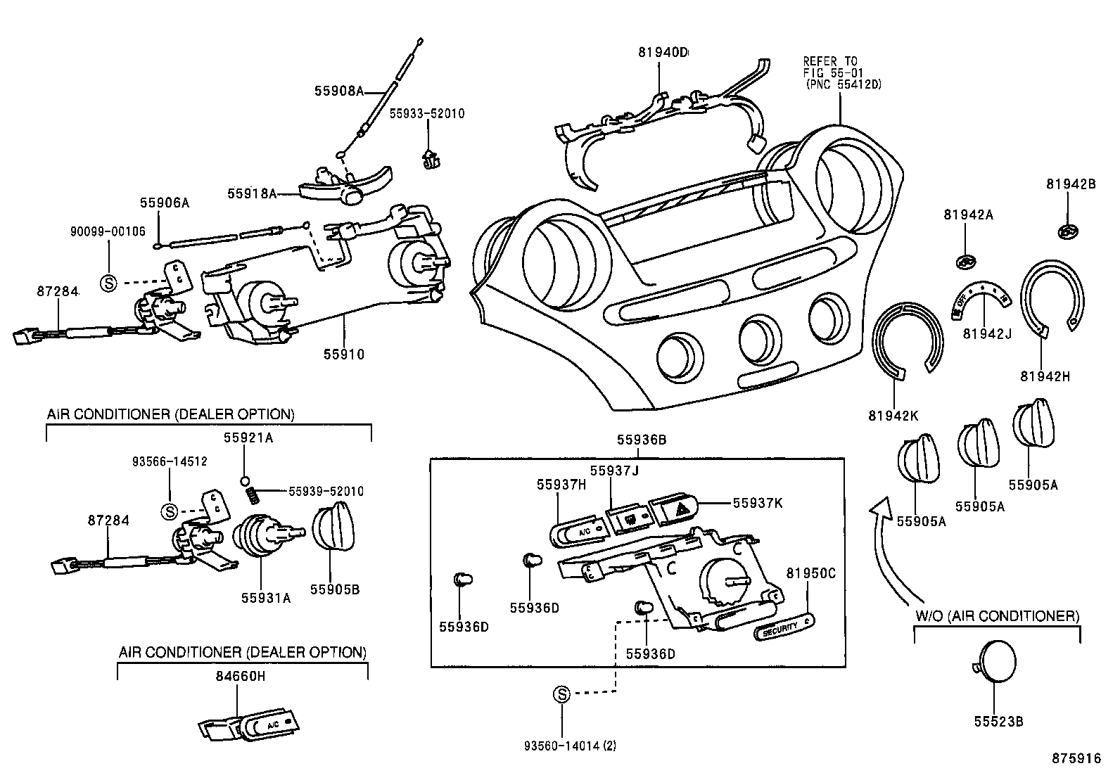  YARIS |  HEATING AIR CONDITIONING CONTROL AIR DUCT