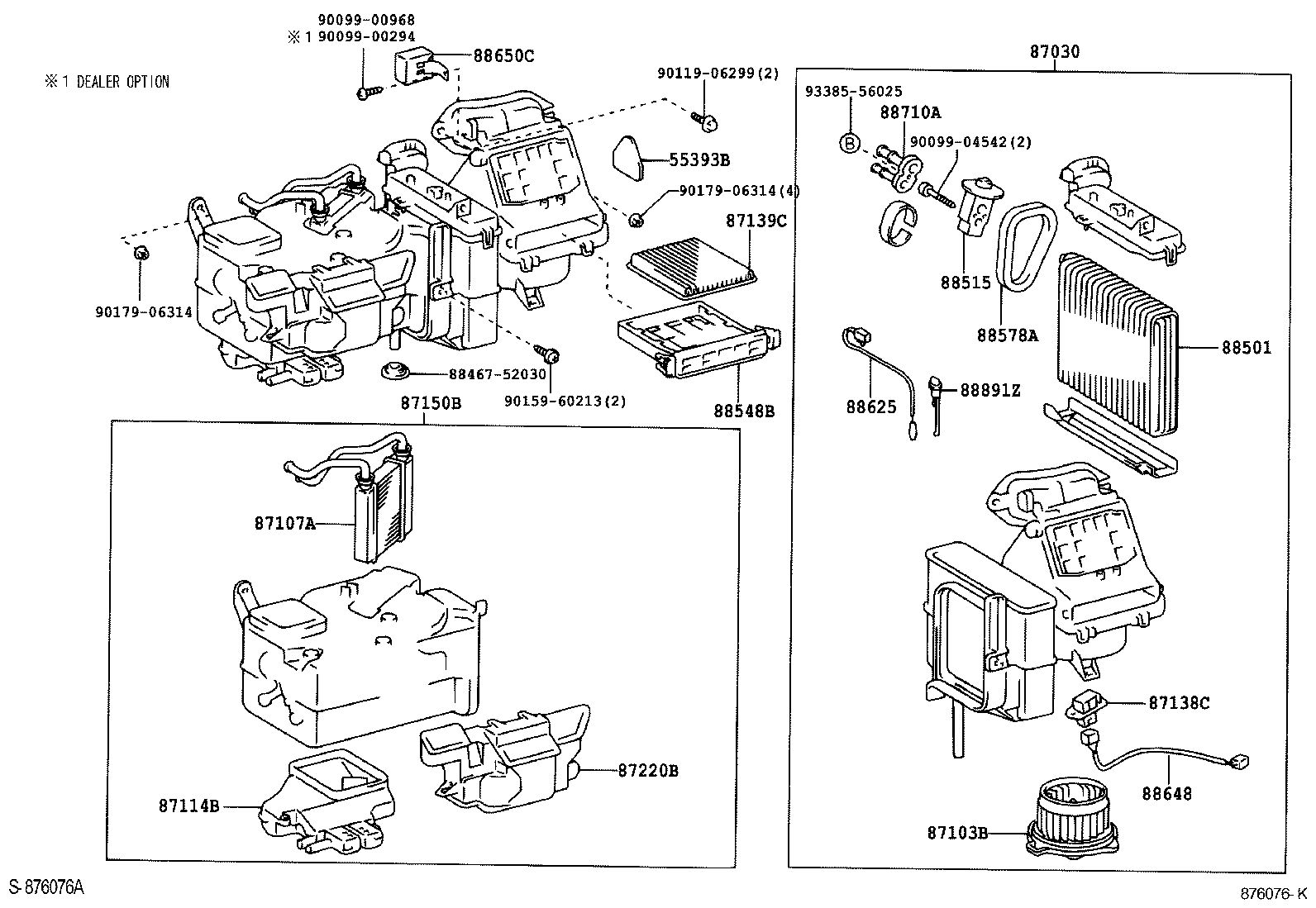  YARIS |  HEATING AIR CONDITIONING COOLER UNIT
