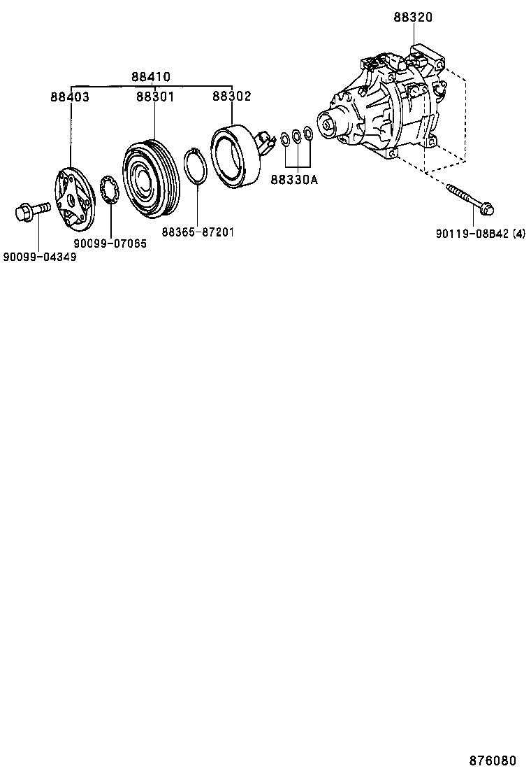  YARIS |  HEATING AIR CONDITIONING COMPRESSOR