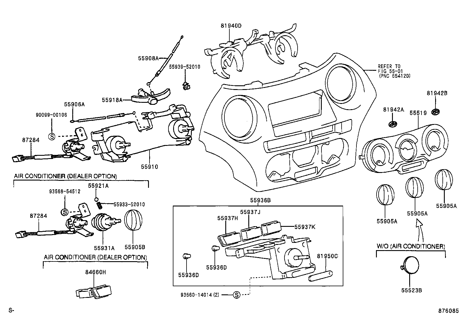  YARIS |  HEATING AIR CONDITIONING CONTROL AIR DUCT