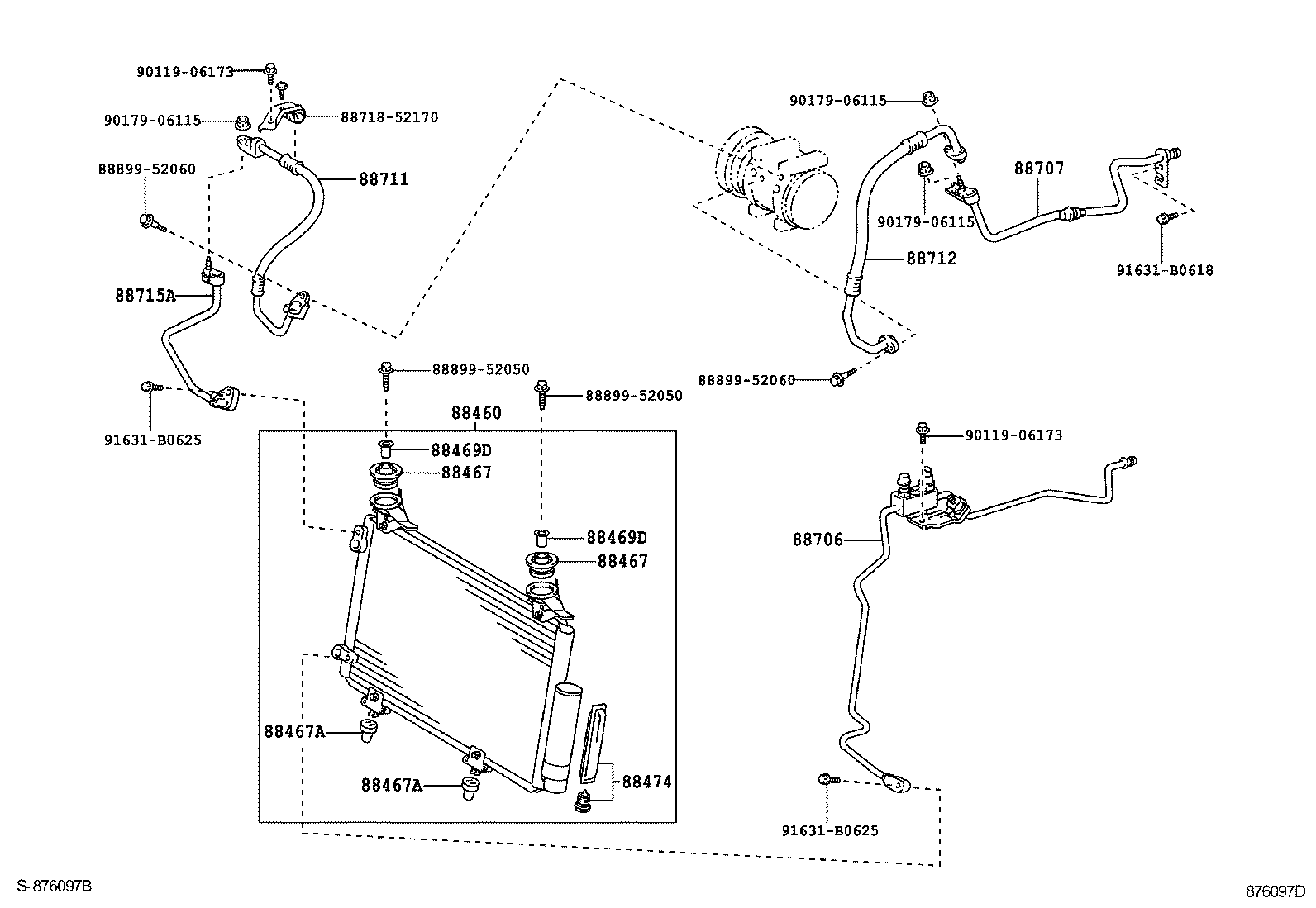 YARIS |  HEATING AIR CONDITIONING COOLER PIPING