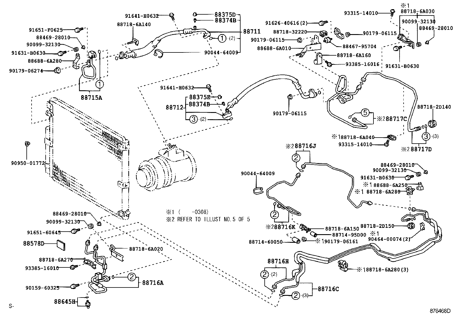  LAND CRUISER 100 |  HEATING AIR CONDITIONING COOLER PIPING