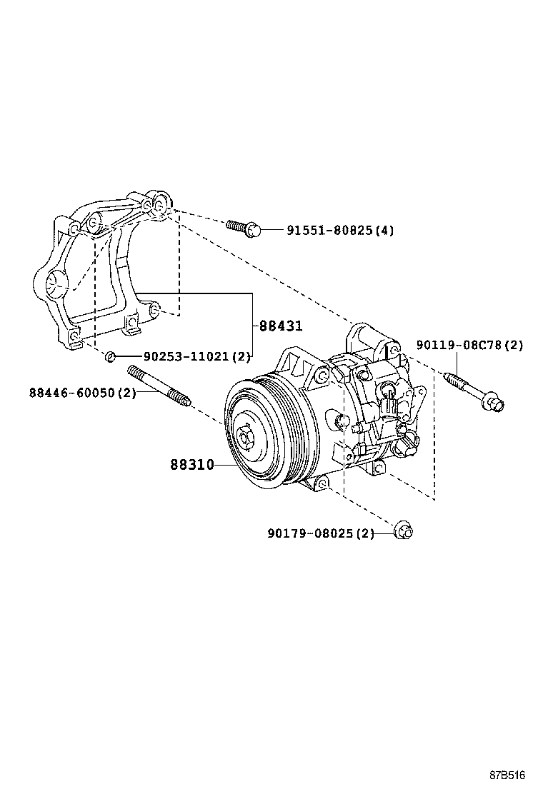  RX270 350 450H |  HEATING AIR CONDITIONING COMPRESSOR