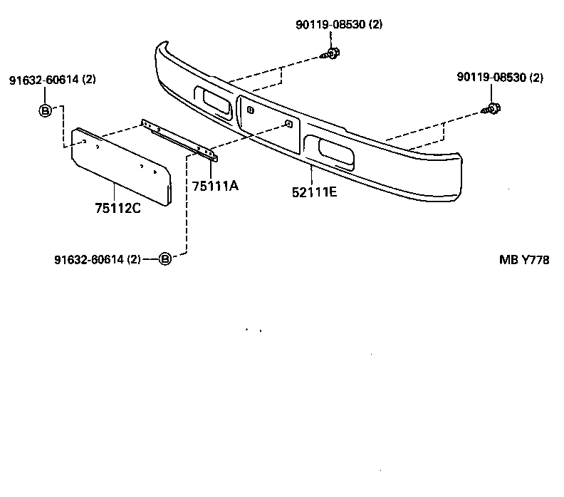  DYNA 200 |  FRONT BUMPER BUMPER STAY