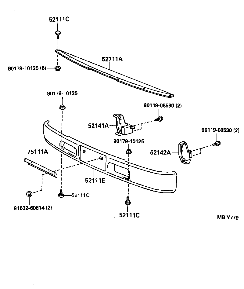  DYNA 200 |  FRONT BUMPER BUMPER STAY