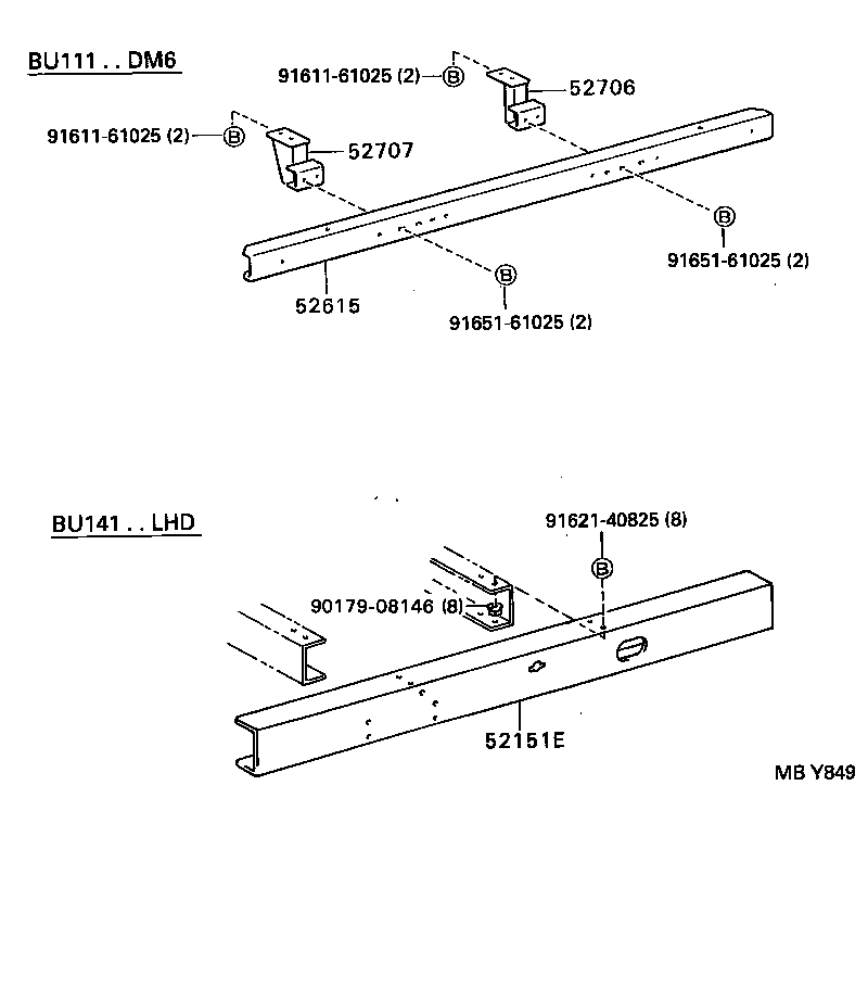  DYNA 200 |  REAR BUMPER BUMPER STAY