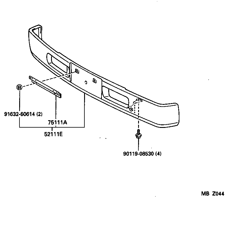  DYNA 100 |  FRONT BUMPER BUMPER STAY