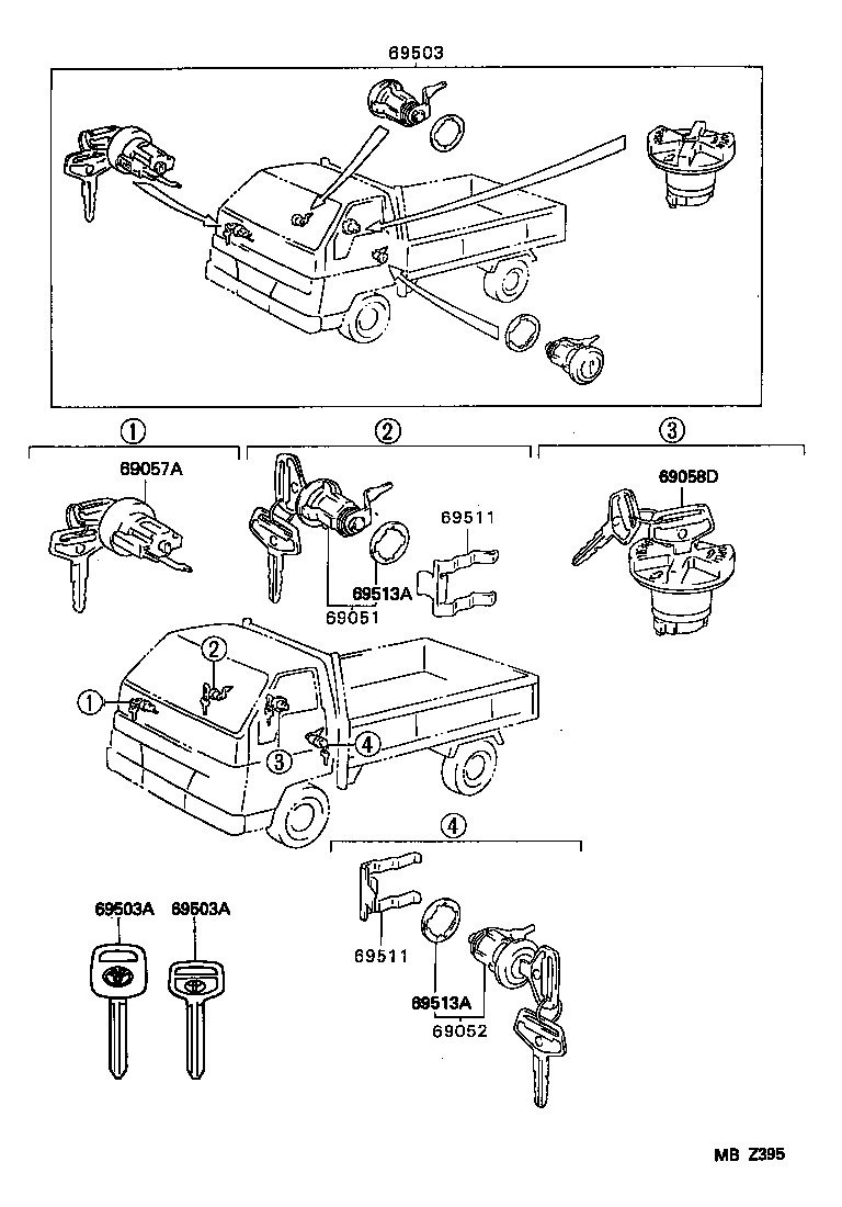  DYNA 100 |  LOCK CYLINDER SET