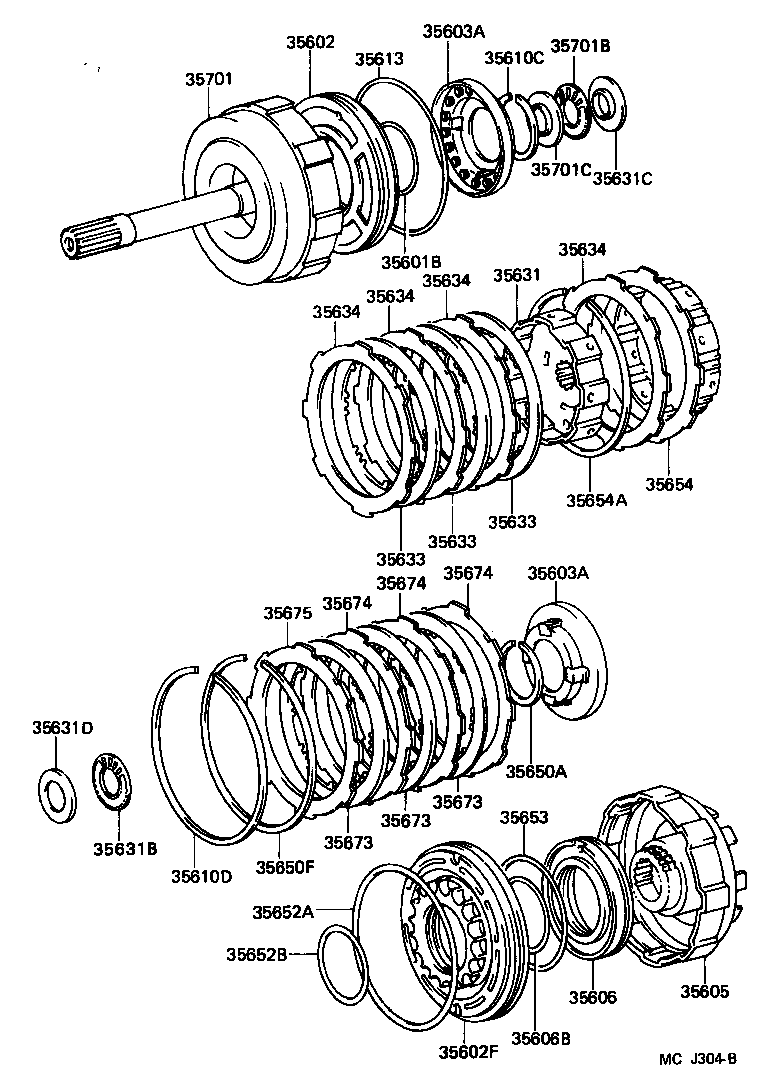  HIACE VAN COMUTER |  BRAKE BAND MULTIPLE DISC CLUTCH ATM