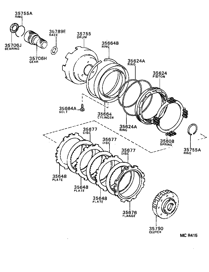  RAV4 |  CENTER SUPPORT PLANETARY SUN GEAR ATM