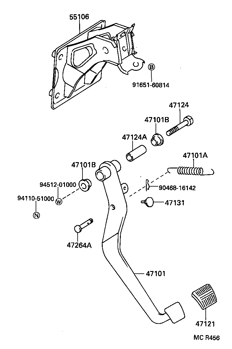  RAV4 |  BRAKE PEDAL BRACKET