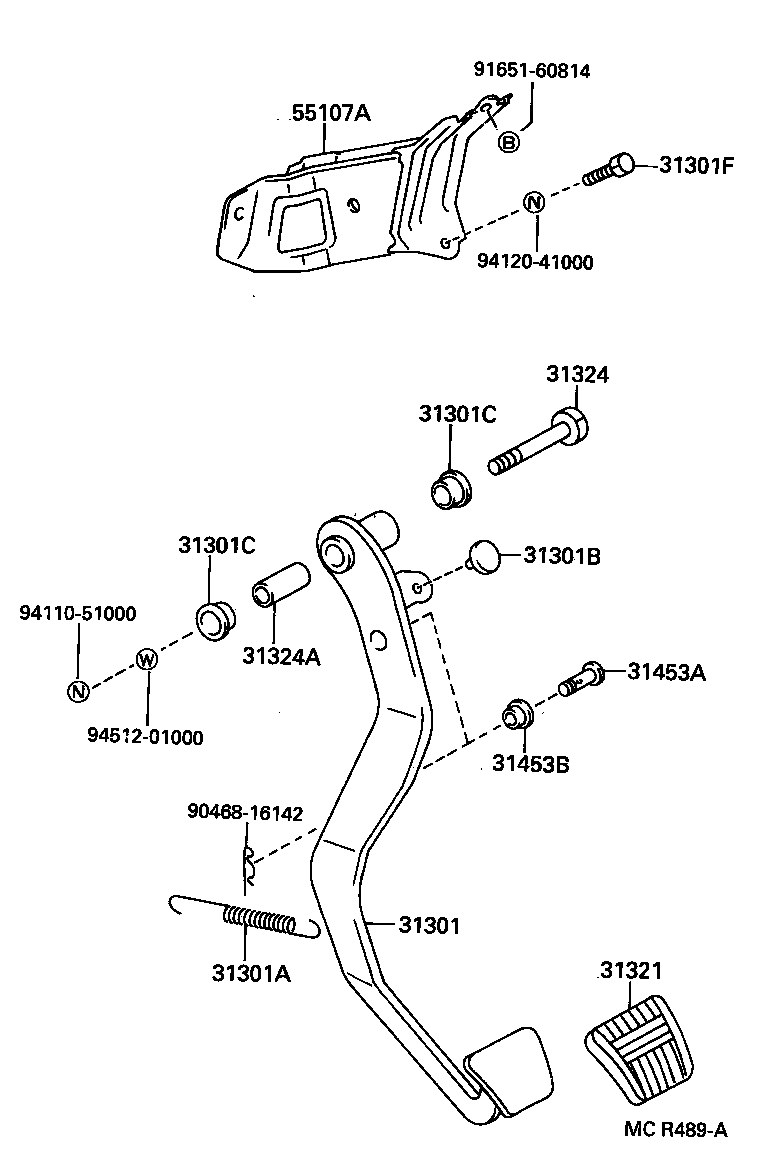  RAV4 |  CLUTCH PEDAL FLEXIBLE HOSE