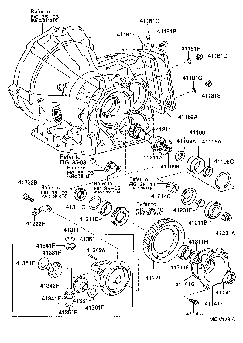  STARLET |  FRONT AXLE HOUSING DIFFERENTIAL