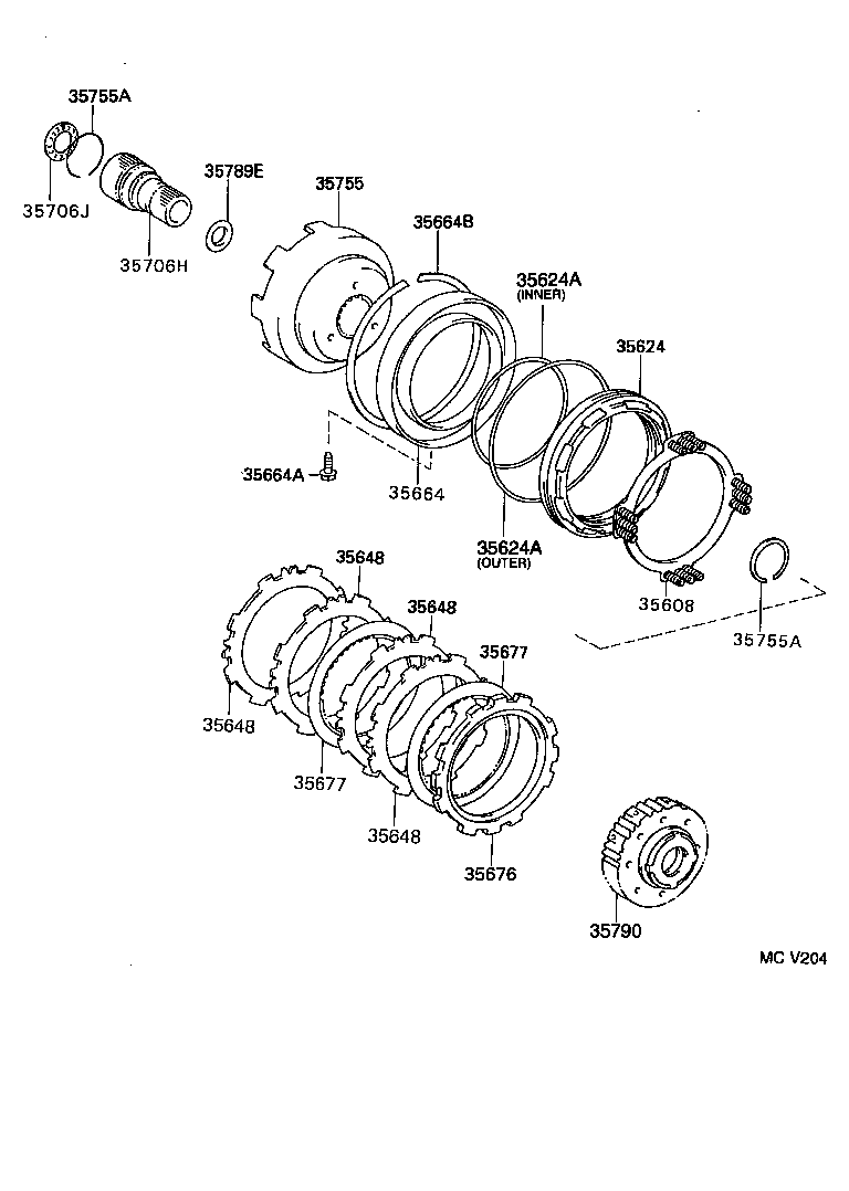  STARLET |  CENTER SUPPORT PLANETARY SUN GEAR ATM