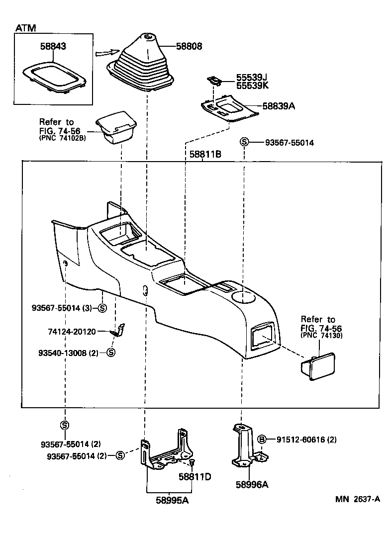  RAV4 |  CONSOLE BOX BRACKET