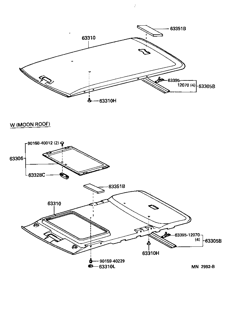  RAV4 |  ROOF HEADLINING SILENCER PAD