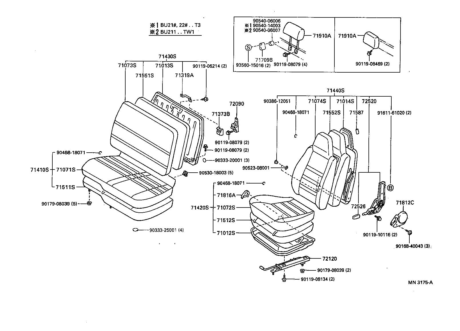  DYNA 200 |  SEAT SEAT TRACK