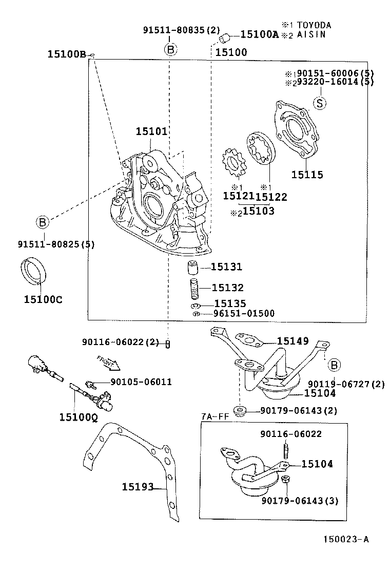  COROLLA |  ENGINE OIL PUMP