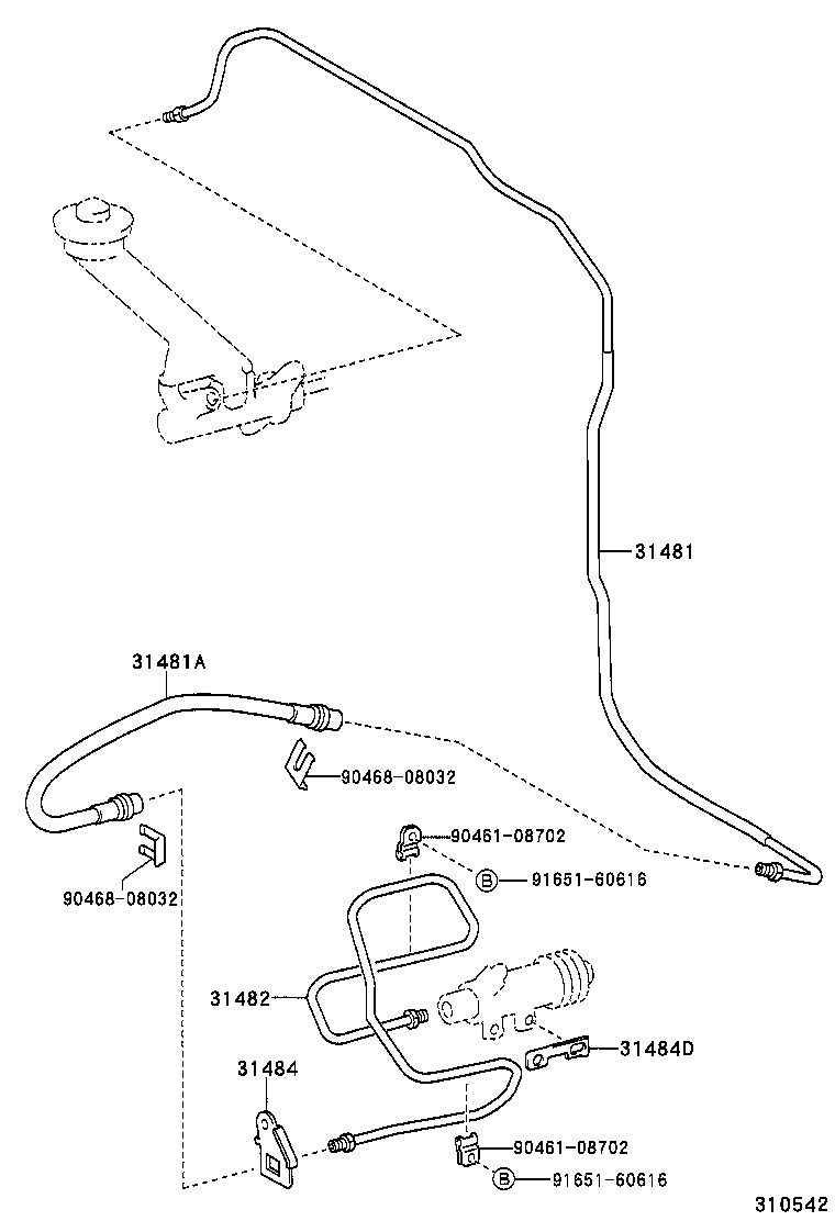  IS200 300 |  CLUTCH PEDAL FLEXIBLE HOSE