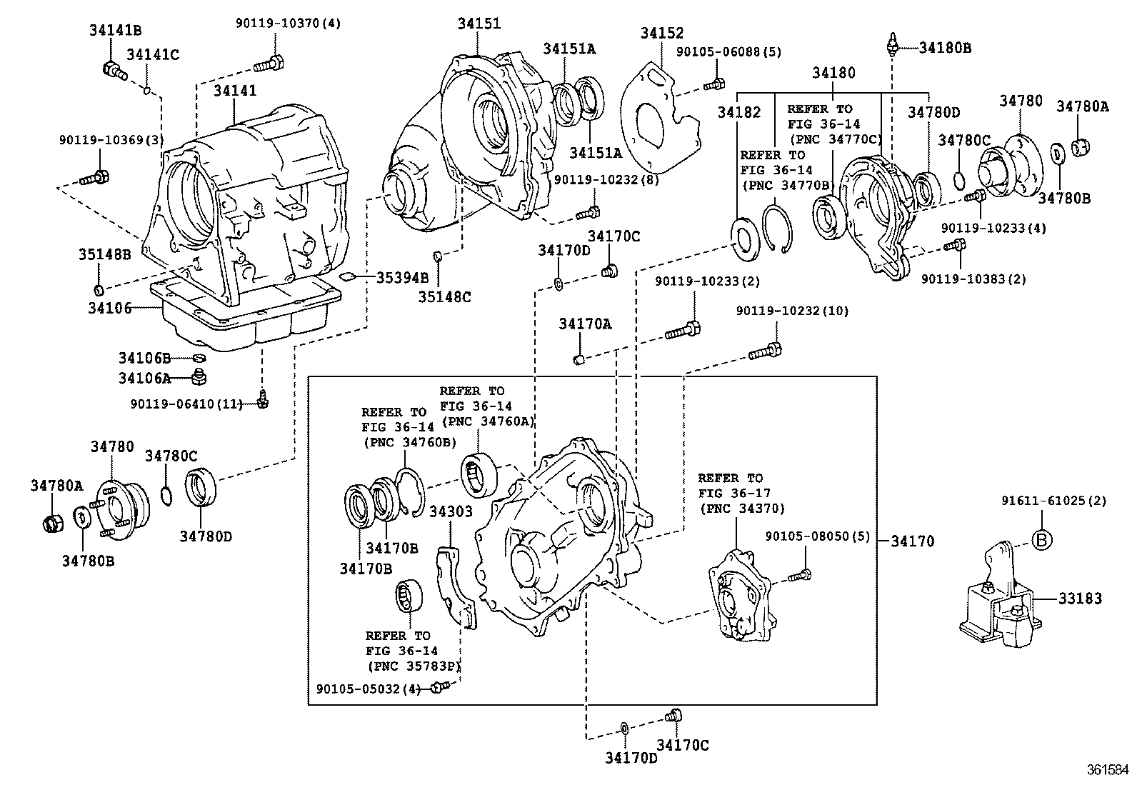  HILUX |  TRANSFER CASE EXTENSION HOUSING