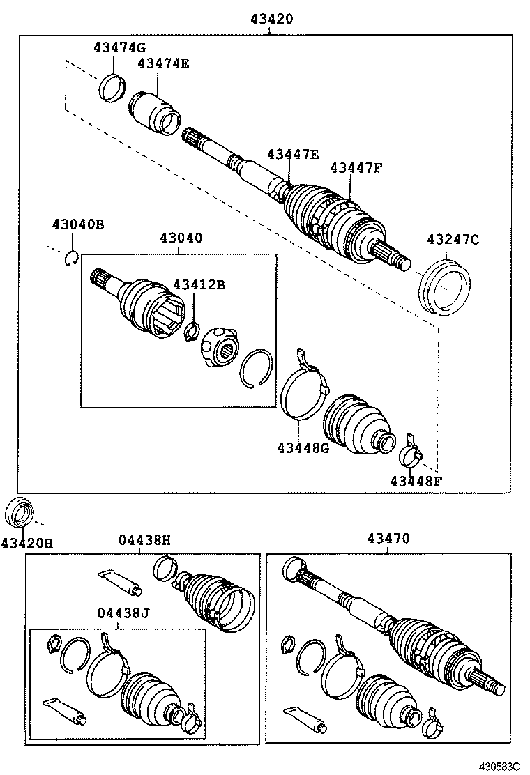  COROLLA HB LB |  FRONT DRIVE SHAFT