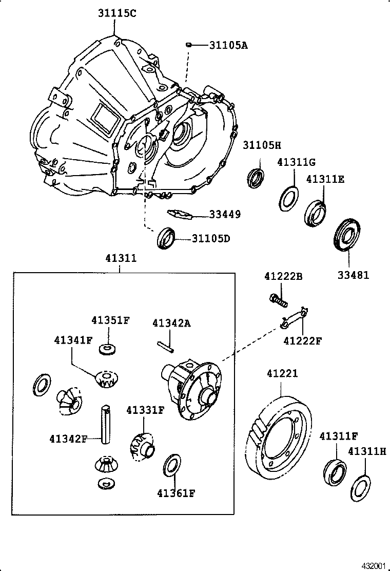 COROLLA | FRONT AXLE HOUSING DIFFERENTIAL
