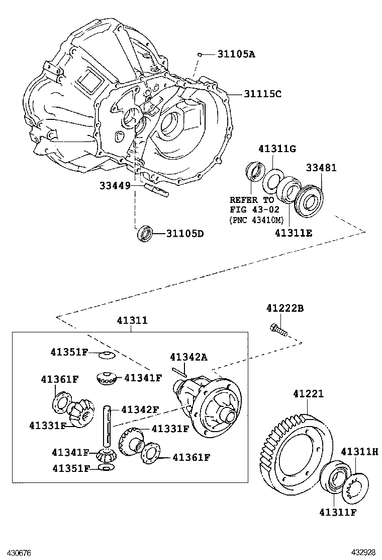  COROLLA VERSO |  FRONT AXLE HOUSING DIFFERENTIAL