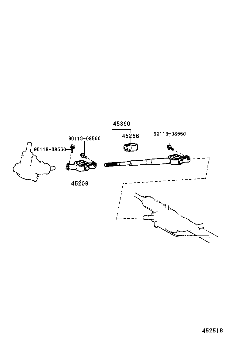  DYNA |  STEERING COLUMN SHAFT