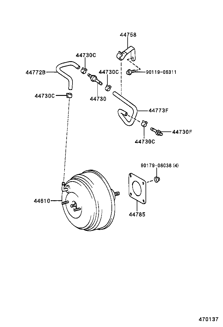  CAMRY |  BRAKE BOOSTER VACUUM TUBE