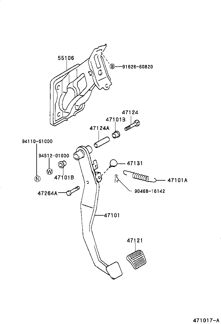  PASEO |  BRAKE PEDAL BRACKET