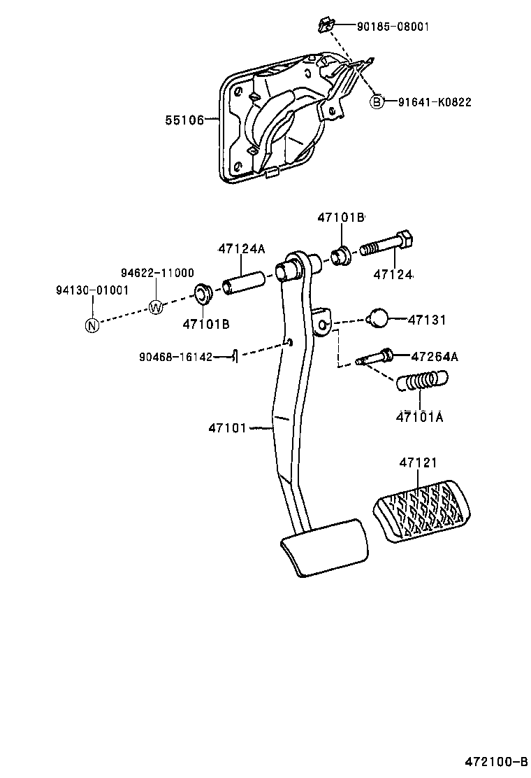  RX300 |  BRAKE PEDAL BRACKET