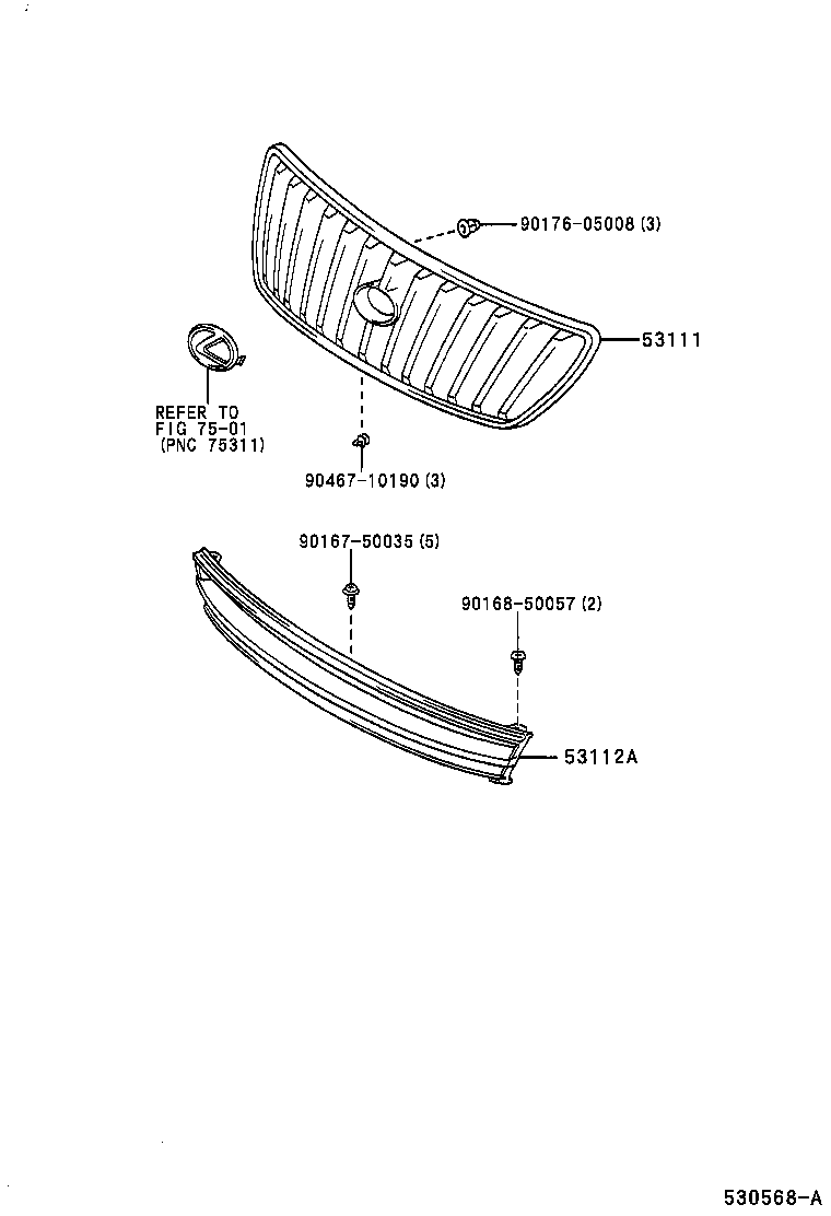  RX300 |  RADIATOR GRILLE