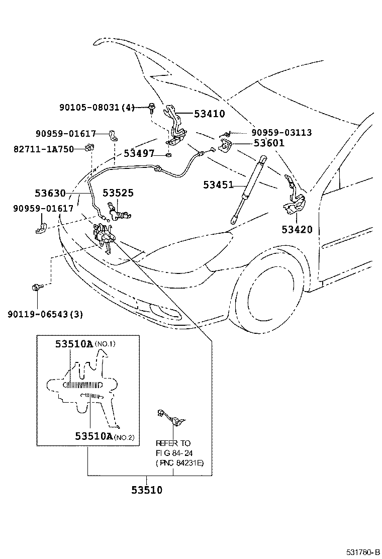  CAMRY |  HOOD LOCK HINGE