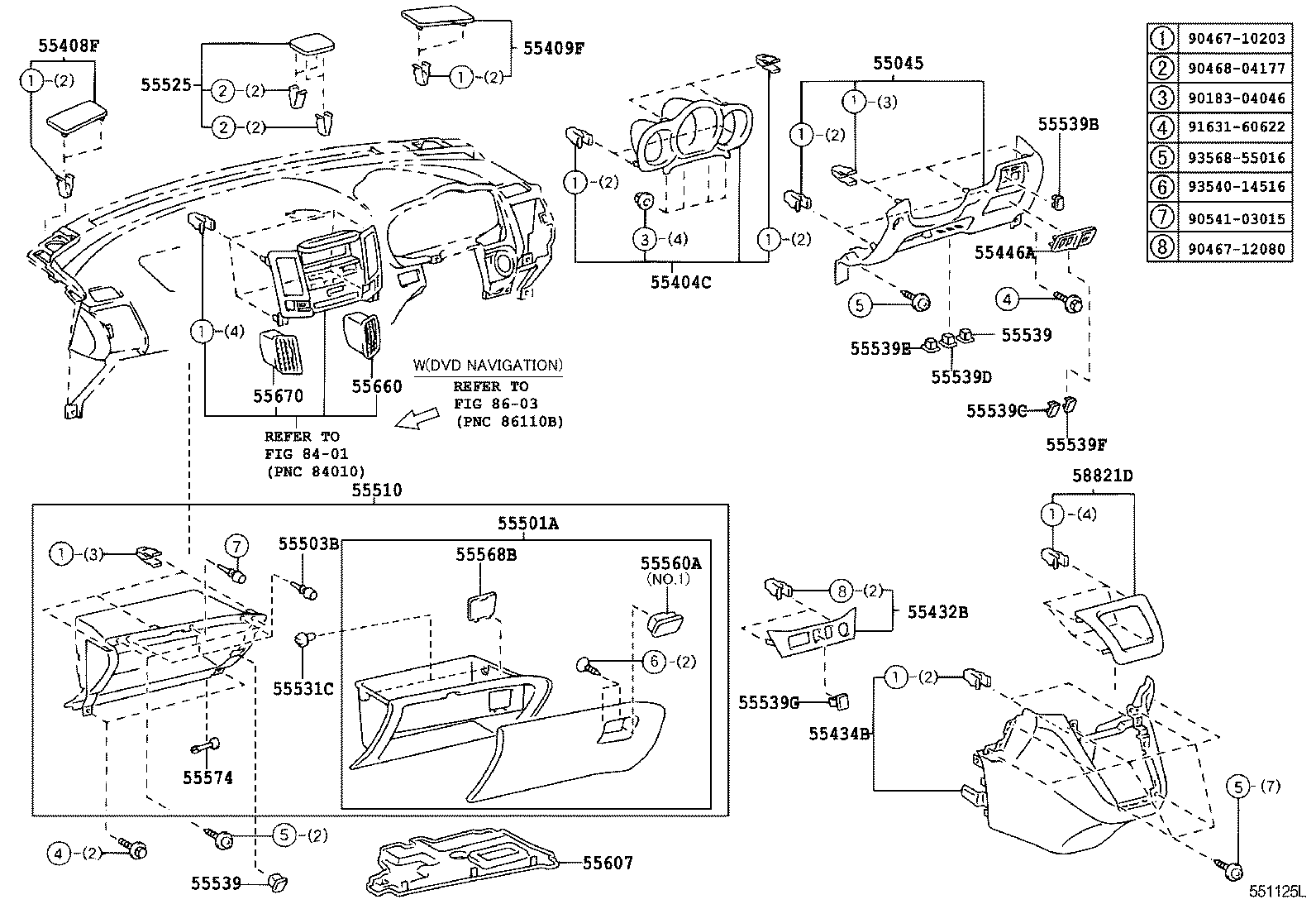  RX300 330 350 |  INSTRUMENT PANEL GLOVE COMPARTMENT