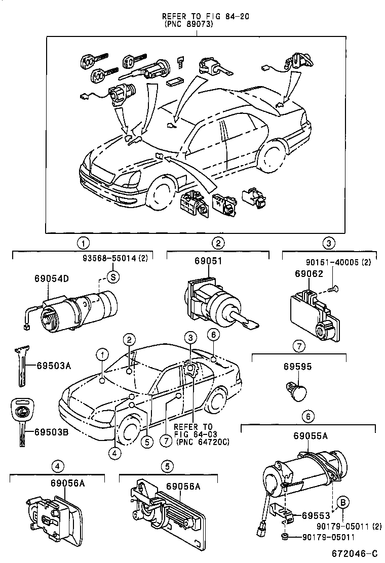  LS430 |  LOCK CYLINDER SET