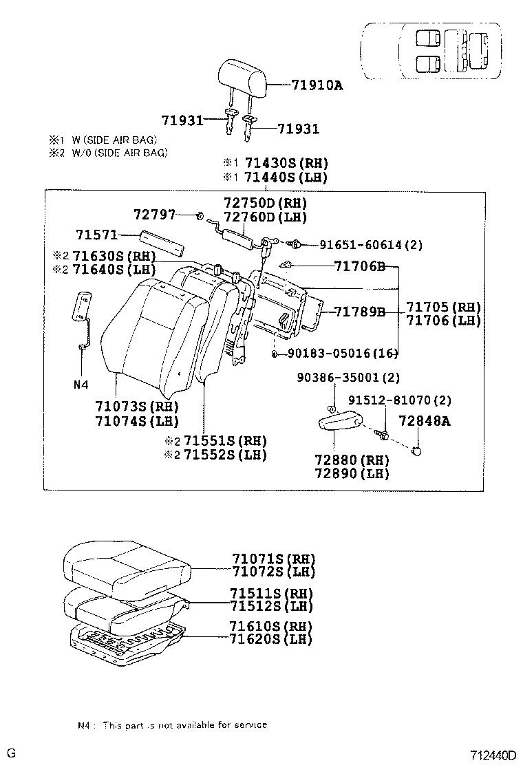  LAND CRUISER 100 |  SEAT SEAT TRACK