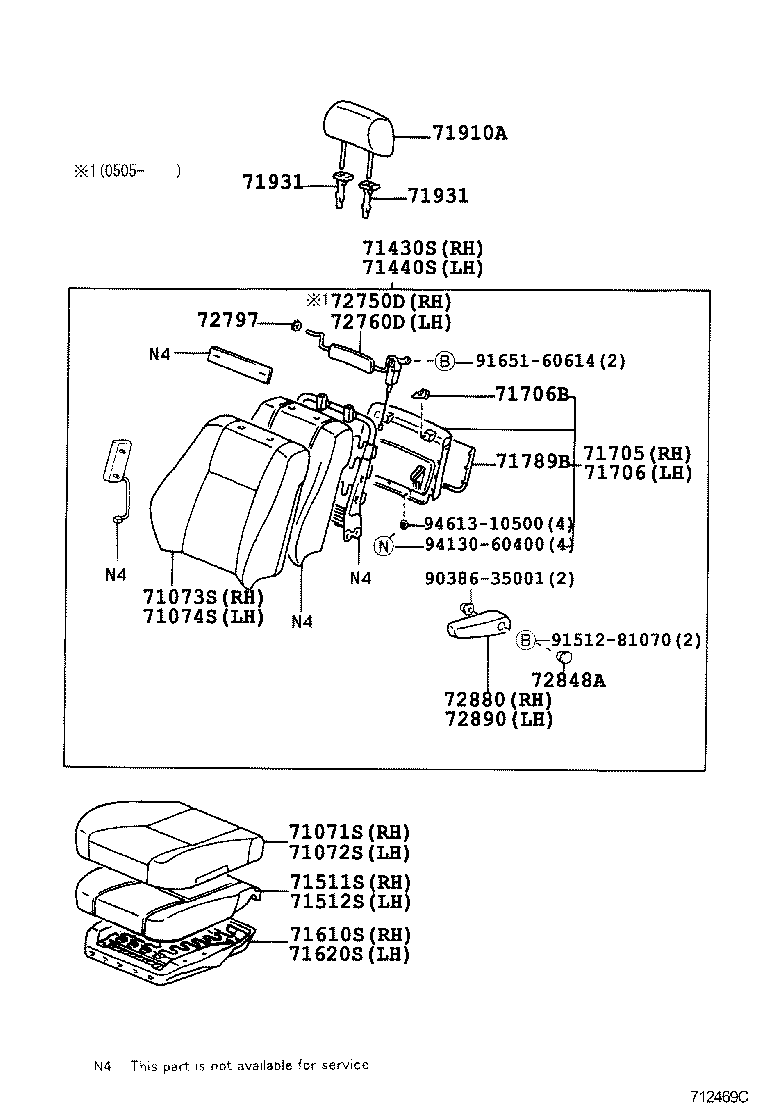  LX470 |  SEAT SEAT TRACK