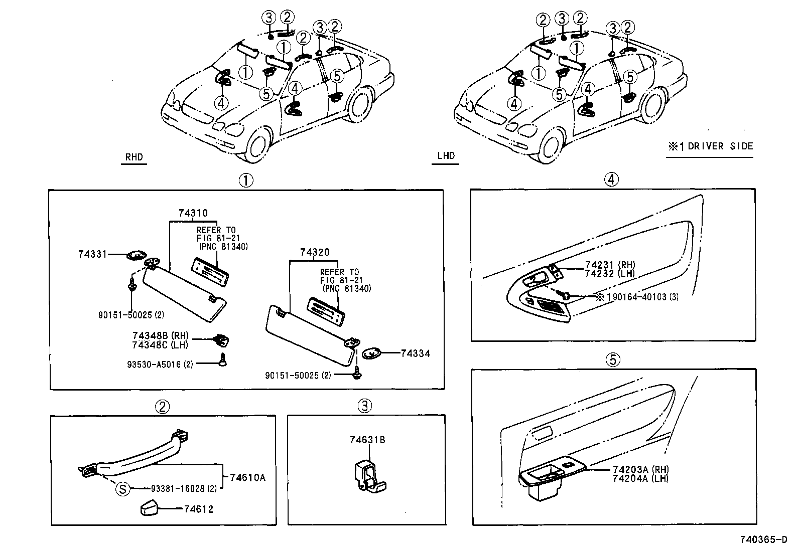  GS300 430 |  ARMREST VISOR