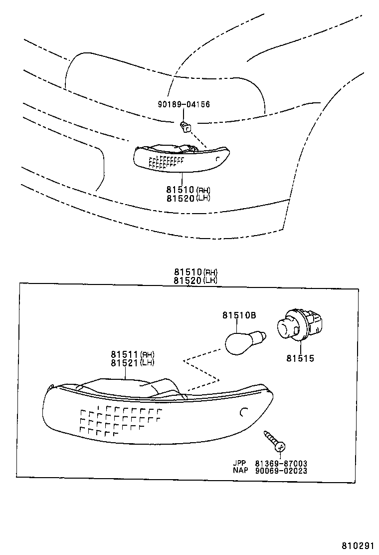  COROLLA |  FRONT TURN SIGNAL LAMP