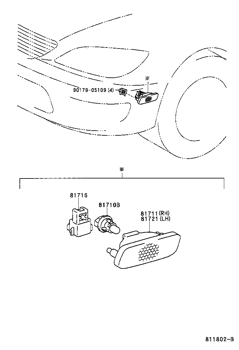  IS200 300 |  FRONT MARKER LAMP