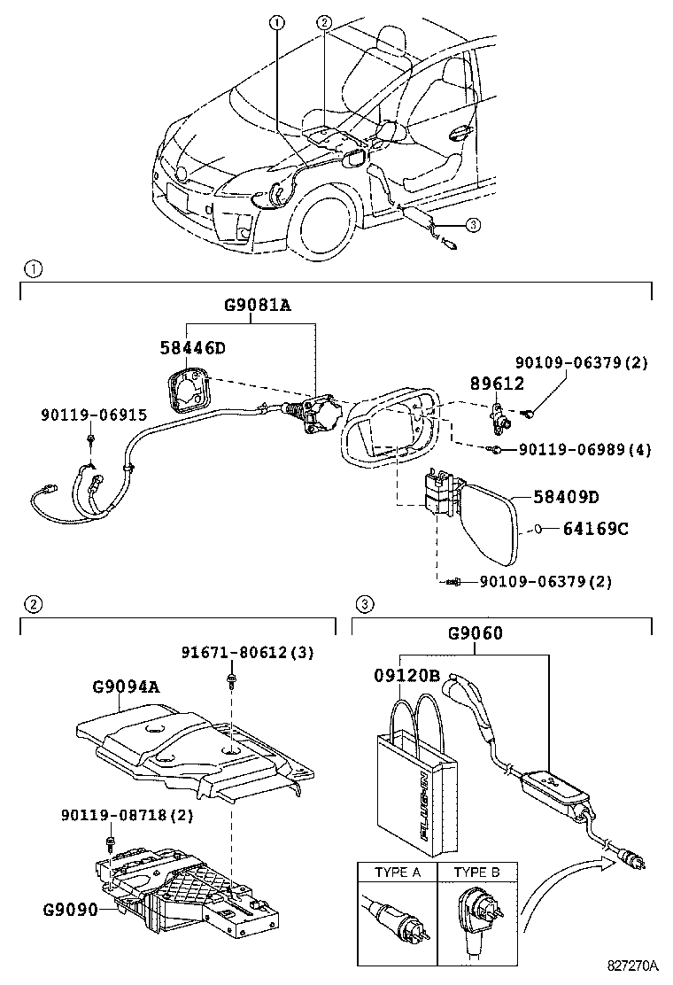  PRIUS PLUG IN HBD |  BATTERY BATTERY CABLE