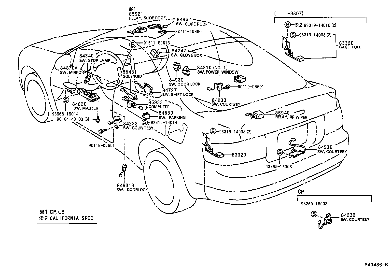  CELICA |  SWITCH RELAY COMPUTER