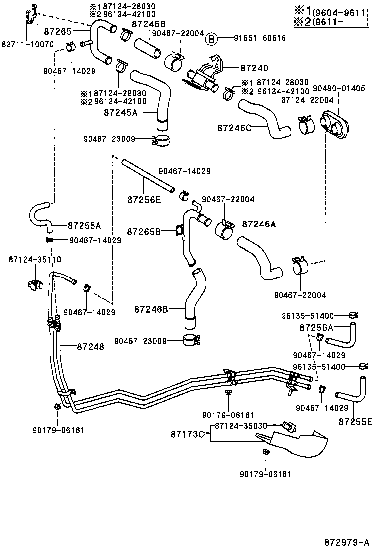  LAND CRUISER 90 |  HEATING AIR CONDITIONING WATER PIPING