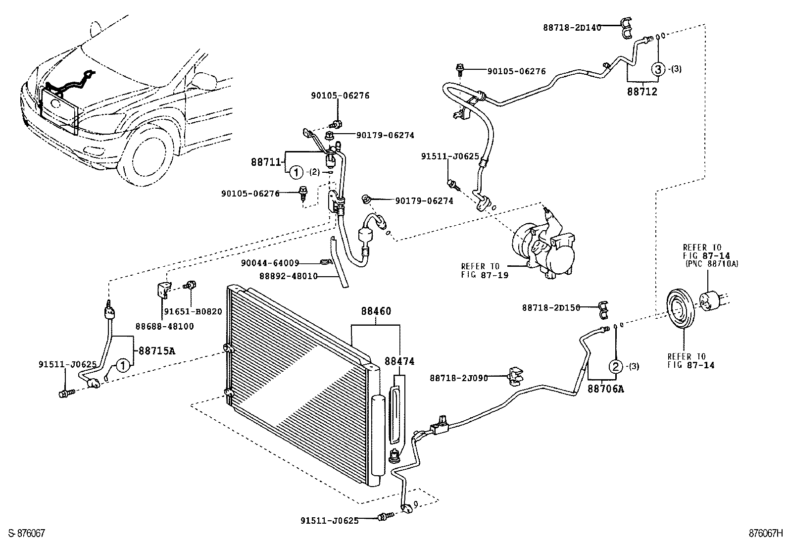  RX300 330 350 |  HEATING AIR CONDITIONING COOLER PIPING