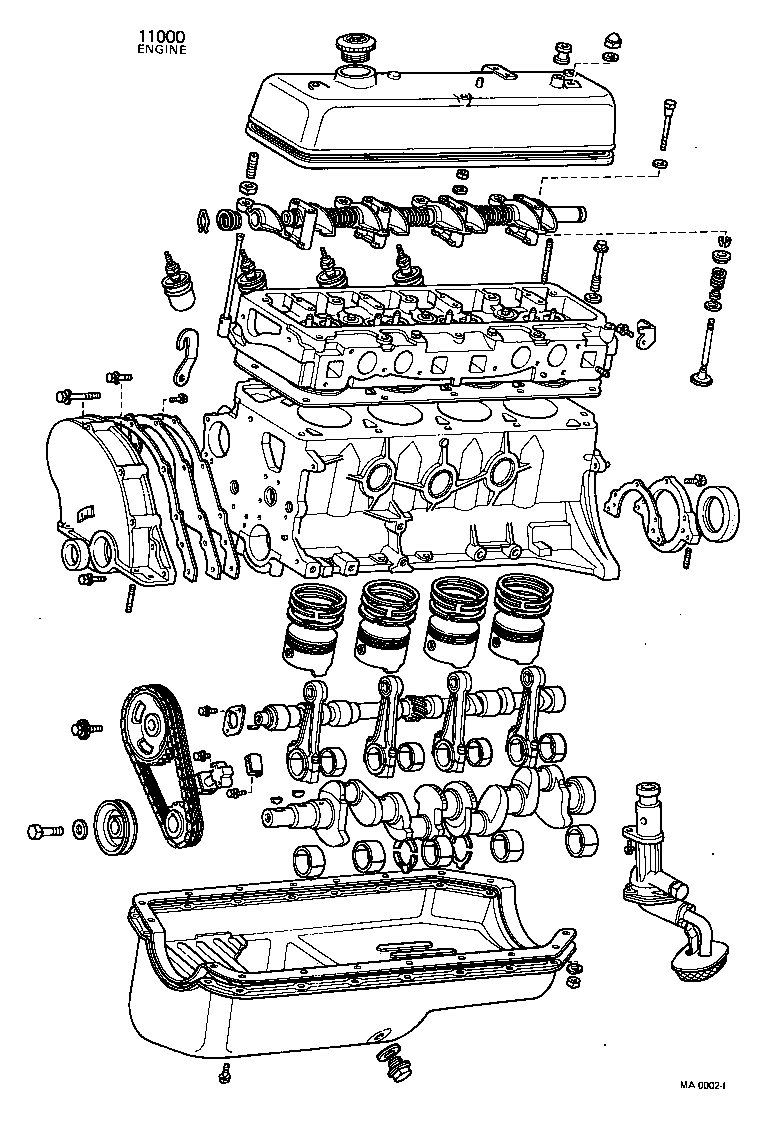  1000 |  PARTIAL ENGINE ASSEMBLY