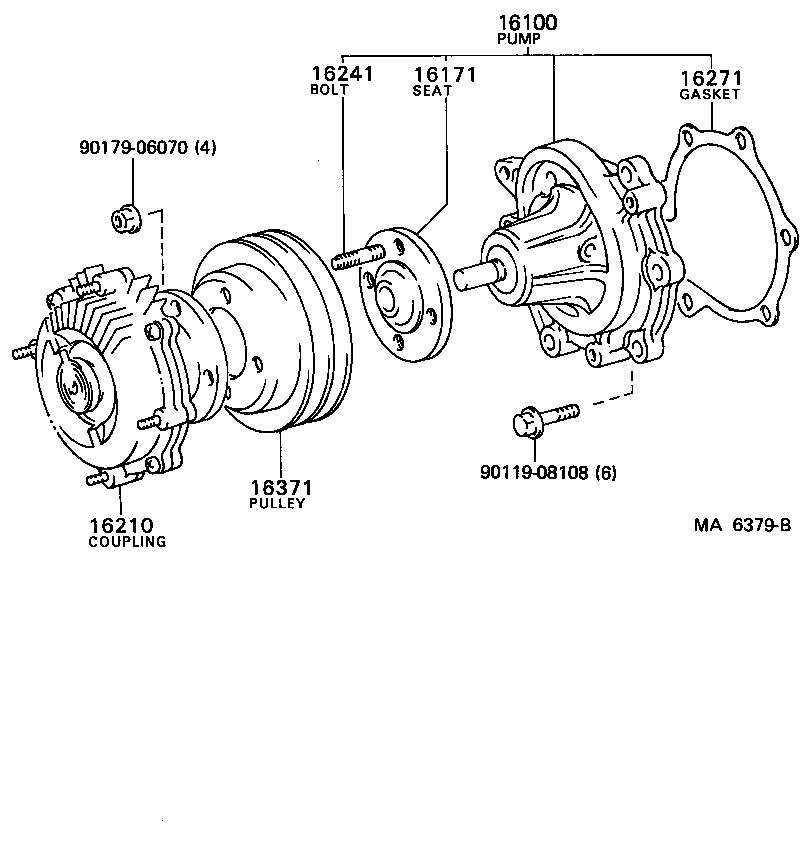  HIACE VAN COMUTER |  WATER PUMP