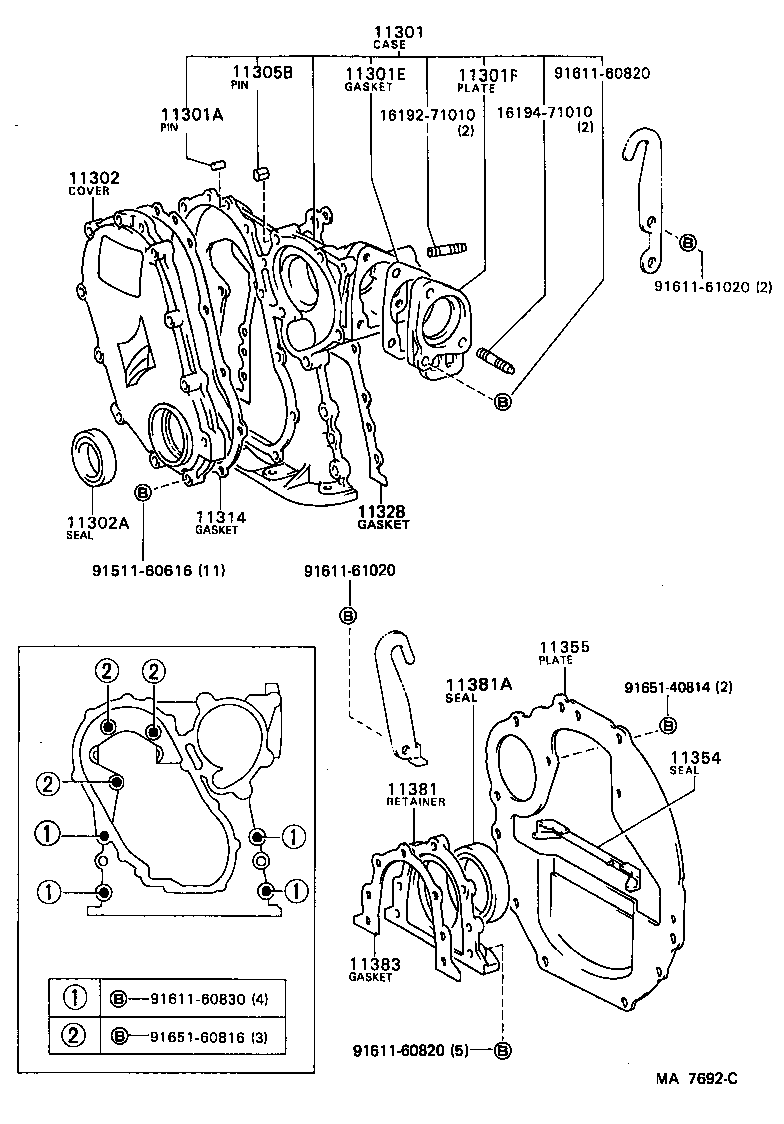  DYNA 100 |  TIMING GEAR COVER REAR END PLATE