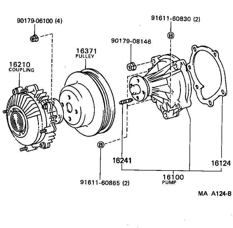  HIACE VAN COMUTER |  WATER PUMP