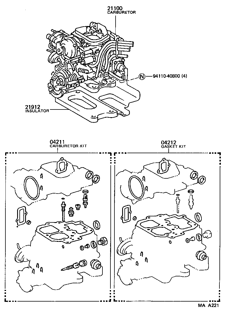  HIACE VAN COMUTER |  CARBURETOR ASSEMBLY